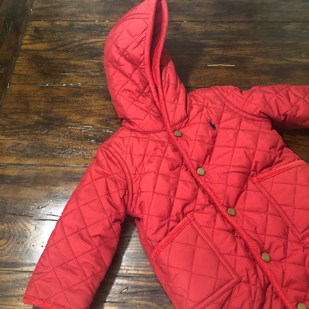NWT Ralph Lauren Camden Red Quilted Snowsuit 6m